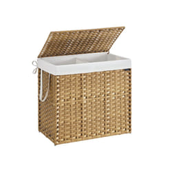 Songmics LCB216Y01 porta biancheria 160 L Rettangolare Metallo, Malacca Naturale