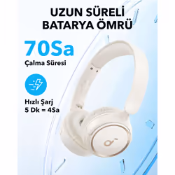 Anker H30I - WHITE Auricolare Wireless A Padiglione Musica e Chiamate USB tipo-C Bluetooth Bianco - Vista aggiuntiva 2