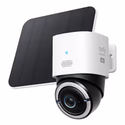 Eufy 4G LTE Cam S330, Telecamera di sicurezza IP, Esterno, Wireless, 100 lm, Soffitto/Parete/Palo, Nero, Bianco
