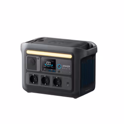 Anker Solix C800X Power Station Portatile, AC, Accendisigari, Solare, 768 Wh, Ultra Charge, 1200 W, Nero, Pulsanti