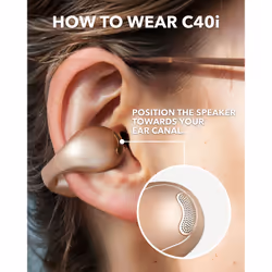 Soundcore C40i Cuffie Wireless A orecchio aperto Chiamate/Musica/Sport/Tutti i giorni Bluetooth Bronzo - Vista aggiuntiva 6