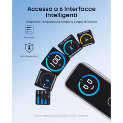 Anker Nano Caricatore USB C 100W, GaN a 3 Porte e Ultra Compatto, Display Intelligente e Controllo Touch, per iPhone 17 Pro Max/16/15, Samsung S25 Ultra, MacBook Air/Pro, e Altri (USB C Cavo Iincluso) - Vista aggiuntiva 3