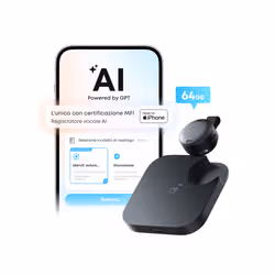 Anker soundcore Work Registratore Vocale AI, per Riunioni, con Trascrizione e Riassunti Automatici con AI, Indossabile, 64 GB, 150+ Lingue, Certificato MFi, 300 Min/Mese Inclusi, USB-C - Vista aggiuntiva 3