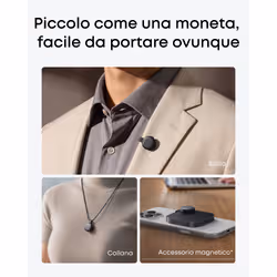 Anker soundcore Work Registratore Vocale AI, per Riunioni, con Trascrizione e Riassunti Automatici con AI, Indossabile, 64 GB, 150+ Lingue, Certificato MFi, 300 Min/Mese Inclusi, USB-C - Vista aggiuntiva 6