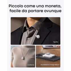 Anker soundcore Work Registratore Vocale AI, per Riunioni, con Trascrizione e Riassunti Automatici con AI, Indossabile, 64 GB, 150+ Lingue, Certificato MFi, 300 Min/Mese Inclusi, USB-C - Vista aggiuntiva 6