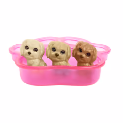 Barbie Playset Cuccioli Appena Nati con Bambola Bionda, Cane che Partorisce, 3 Cuccioli e Funzione Cambia Colore e Accessori per Accudirli, Giocattolo per Bambini 3+ Anni - Vista aggiuntiva 4