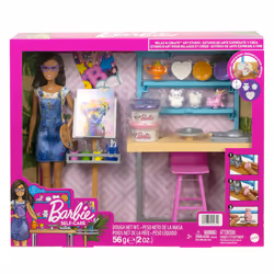 Barbie Relax and Create Atelier - Playset con Bambola e Plastilina per Vasi e Pittura - 25+ Accessori - Alta 29 cm - Regalo per Bambini 3-7 Anni - Vista aggiuntiva 6