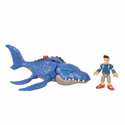 Fisher-Price Imaginext Jurassic World Camp Cretaceous Mosasaurus & Kenji, 3 anno/i, Multicolore
