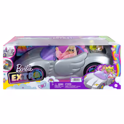 Barbie Extra Cabrio - Bambola con Auto Argentata e Cagnolino - 1 Top e 2 Paia di Scarpe - Piscina per Cuccioli - Giocattolo per Bambini 3 + Anni - Vista aggiuntiva 4