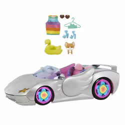 Barbie Extra Cabrio - Bambola con Auto Argentata e Cagnolino - 1 Top e 2 Paia di Scarpe - Piscina per Cuccioli - Giocattolo per Bambini 3 + Anni - Vista aggiuntiva 5