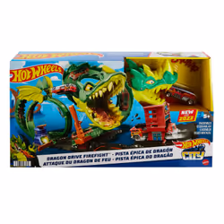 Hot Wheels City Dragone di Fuoco con 1 Veicolo Die-Cast Incluso e Stazione dei Pompieri, Giocattolo per Bambini 5+ Anni - Vista aggiuntiva 6