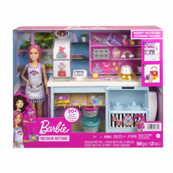 Barbie Pasticceria - Playset con Bambola e Postazione da Pasticceria - Bambola da 30 cm - Oltre 20 Accessori per Dolci - Regalo per Bambini da 3+ Anni - Vista aggiuntiva 7