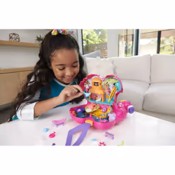 Polly Pocket - Fenicottero Mega Party Pignatta con Coriandoli e 25 Sorprese, Giocattolo per Bambini 4+ Anni - Vista aggiuntiva 5