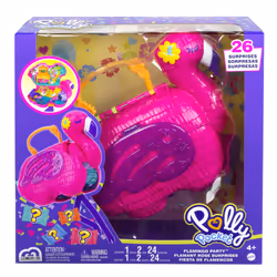 Polly Pocket - Fenicottero Mega Party Pignatta con Coriandoli e 25 Sorprese, Giocattolo per Bambini 4+ Anni - Vista aggiuntiva 6