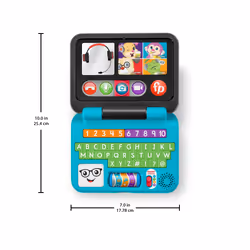 Fisher-Price Laugh & Learn Ridi e Impara Il Mio Primo Laptop, Edizione italiana, Giocattolo Elettronico con Contenuti Educativi Smart Stages, Giocattolo per Bambini 6+ Mesi - Vista aggiuntiva 5