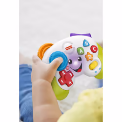 Fisher-Price Laugh & Learn Controller Gioca & Impara Ridi & Impara - Edizione multilingue, Joystick Giocattolo Musicale per l'Infanzia con Luci e Contenuti Educativi, Giocattolo per Bambini 6+ Anni - Vista aggiuntiva 5