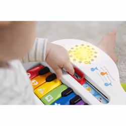Fisher-Price Pianoforte di Cagnolino Ridi & Impara Edizione Multilingue, Portatile con Luci, Versi degli Animali, Contenuti Educativi e 4 Modalità di Gioco, Giocattolo per Bambini 6+ Mesi - Vista aggiuntiva 5