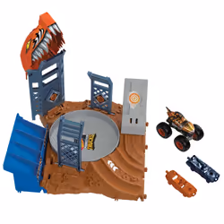 Hot Wheels Monster Trucks HNB93, Set monster truck e pista, 4 anno/i, Plastica, Metallo, Multicolore