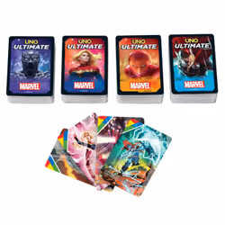 Games Uno Ultimate Marvel Gioco Di Carte Con 4 Carte Laminate Da Collezione: Black Panther, Captain Marvel, Iron Man E Thor - Vista aggiuntiva 5