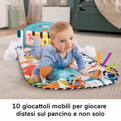 Fisher-Price Palestrina Baby Piano, Tappetino Per Bambini Con Gioco Musicale Per L'Apprendimento, Blu, Versione Italiana - Vista aggiuntiva 3
