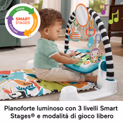 Fisher-Price Palestrina Baby Piano, Tappetino Per Bambini Con Gioco Musicale Per L'Apprendimento, Blu, Versione Italiana - Vista aggiuntiva 4