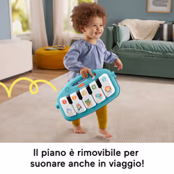 Fisher-Price Palestrina Baby Piano, Tappetino Per Bambini Con Gioco Musicale Per L'Apprendimento, Blu, Versione Italiana - Vista aggiuntiva 5