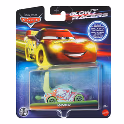 Mattel CARS GLOW RACERS DIECAST SINGLES - NR WINGO W/ FLAME - Vista aggiuntiva 5
