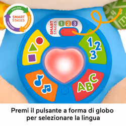 Fisher-Price Laugh & Learn Ridi E Impara Peluche Musicale Cagnolino Smart Stages, Giocattolo Musicale Per L'Apprendimento Per Neonati, Versione Multilingue - Vista aggiuntiva 4
