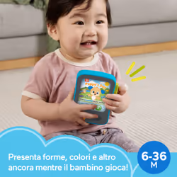 Fisher-Price Tablet Delle Storie Di Cagnolino Ridi E Impara Per Neonati, Giocattolo Elettronico Per L'Apprendimento, Con Musica E Luci, Versione Multilingue - Vista aggiuntiva 2