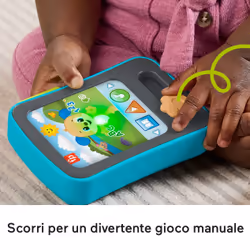 Fisher-Price Tablet Delle Storie Di Cagnolino Ridi E Impara Per Neonati, Giocattolo Elettronico Per L'Apprendimento, Con Musica E Luci, Versione Multilingue - Vista aggiuntiva 4