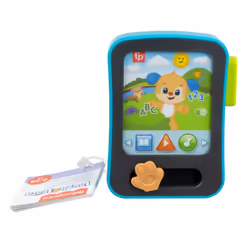 Fisher-Price Tablet Delle Storie Di Cagnolino Ridi E Impara Per Neonati, Giocattolo Elettronico Per L'Apprendimento, Con Musica E Luci, Versione Multilingue - Vista aggiuntiva 6