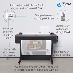 HP Designjet Stampante T630 da 24” - Vista aggiuntiva 8