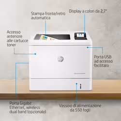 HP Color LaserJet Enterprise Stampante Enterprise Color LaserJet M554dn - Vista aggiuntiva 7