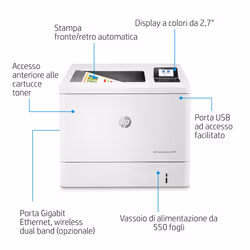 HP Color LaserJet Enterprise Stampante Enterprise Color LaserJet M554dn - Vista aggiuntiva 8