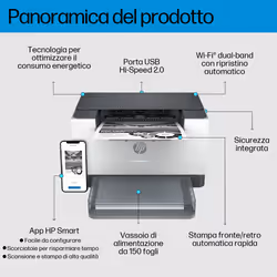 HP LaserJet Stampante M209dw - Vista aggiuntiva 4