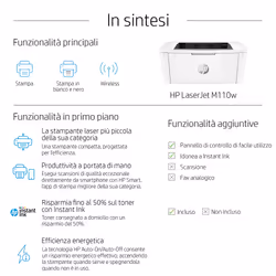 HP LaserJet Stampante M110w - Vista aggiuntiva 3