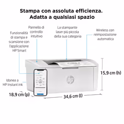 HP LaserJet Stampante M110w - Vista aggiuntiva 4