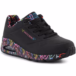 Sneakers basse Skechers Uno Loving Love White 155506-BBK Nero - 36 1/2