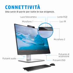 HP E24mv G4 23.8" Full HD Nero, Argento - Vista aggiuntiva 8