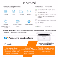 HP LaserJet Stampante multifunzione HP M140we, Bianco e nero, Stampante per Piccoli uffici, Stampa, copia, scansione, wireless; HP+; Idonea a HP Instant Ink; Scansione a e-mail - Vista aggiuntiva 8