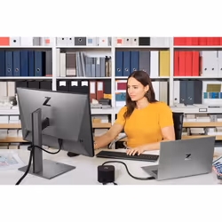 HP Z25xs G3 25" Quad HD Grigio - Vista aggiuntiva 6