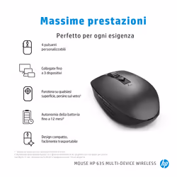 HP Mouse wireless 635 Multi-Device - Vista aggiuntiva 7