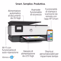 HP OfficeJet Stampante multifunzione 8014e - Vista aggiuntiva 4