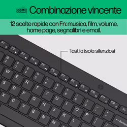 HP Combo mouse e tastiera wireless 330 - Vista aggiuntiva 6