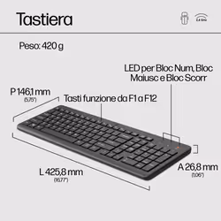 HP Combo mouse e tastiera wireless 330 - Vista aggiuntiva 8