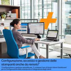 HP LaserJet Pro Stampante multifunzione 4102fdwe, Bianco e nero, Stampante per Piccole e medie imprese, Stampa, copia, scansione, fax, Stampa fronte/retro; Scansione fronte/retro; Scansione verso e-mail; Porta unità flash USB anteriore - Vista aggiuntiva 7
