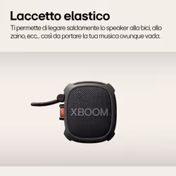 LG XBOOM Go XG2T, Speaker Bluetooth 5W, Sound Boost, IP67, Batteria, Nero - Vista aggiuntiva 4