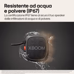 LG XBOOM Go XG2T, Speaker Bluetooth 5W, Sound Boost, IP67, Batteria, Nero - Vista aggiuntiva 6