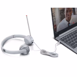 Lenovo 100 Auricolare Cablato A Padiglione Ufficio Argento - Vista aggiuntiva 5
