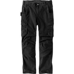 Carhartt Relaxed Fit Straight Steel Rugged Flex Ripstop Double-Front Cargo Pantaloni, nero, dimensione 30 per uomo